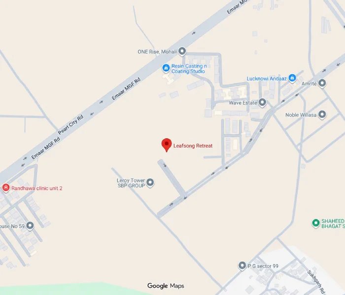 Leafsong Retreat Location Map, Sector 99 Mohali